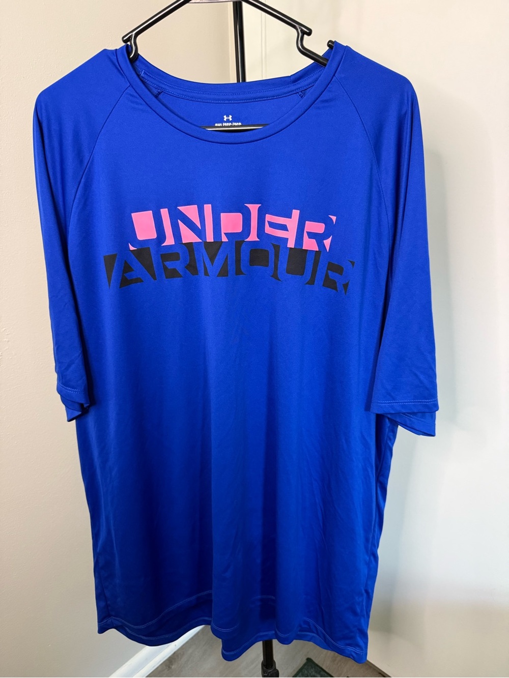 Under Armour Blue Dri-Fit Material Tee - 2XL